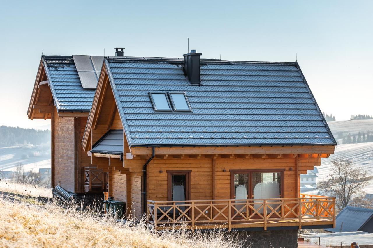 Houten Vakantiewoning "Reisnaarpolen" Royaal Ontbijt, Sauna En Hottub Czarna Góra 外观 照片