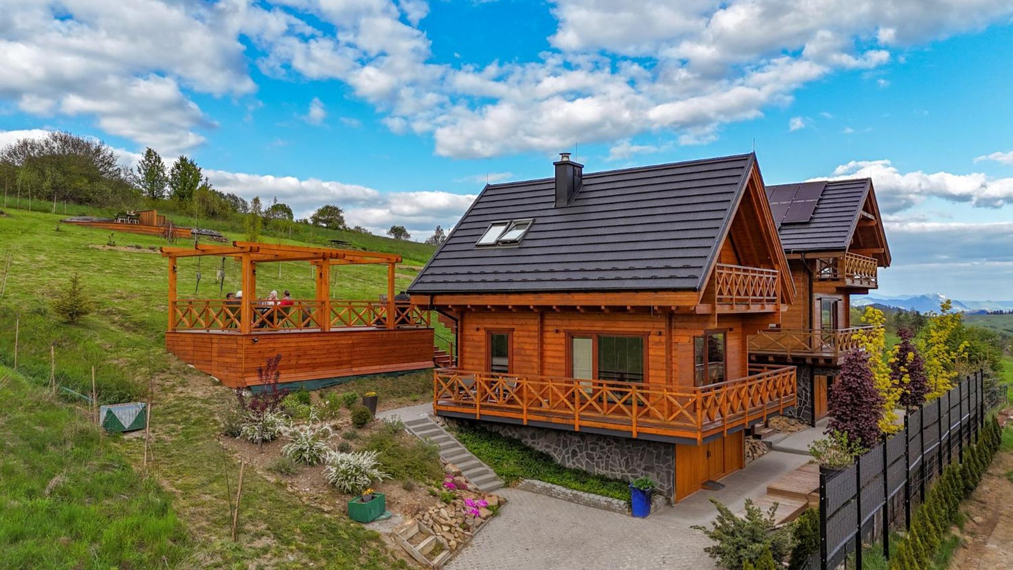 Houten Vakantiewoning "Reisnaarpolen" Royaal Ontbijt, Sauna En Hottub Czarna Góra 外观 照片